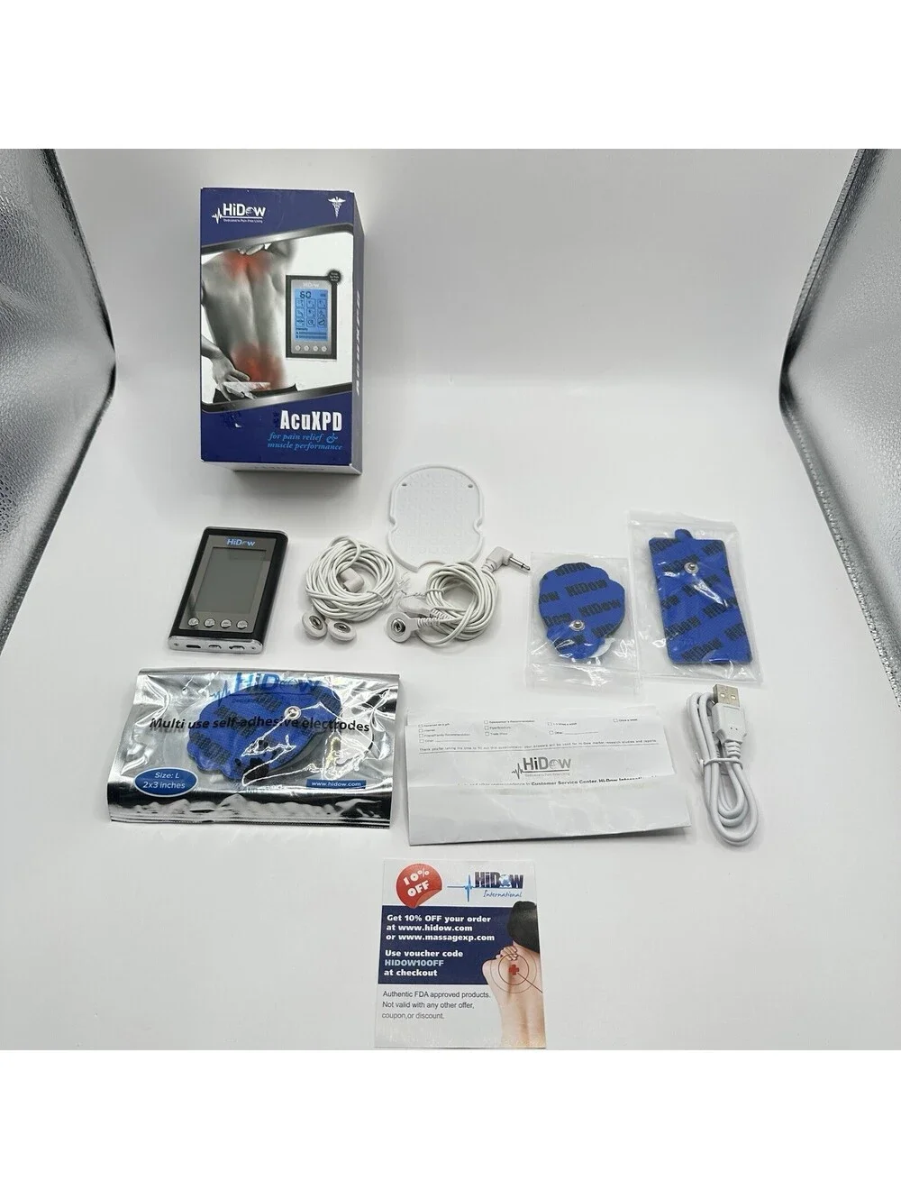 HiDow AcuXPD-S Electronic Pulse Massager - Silver